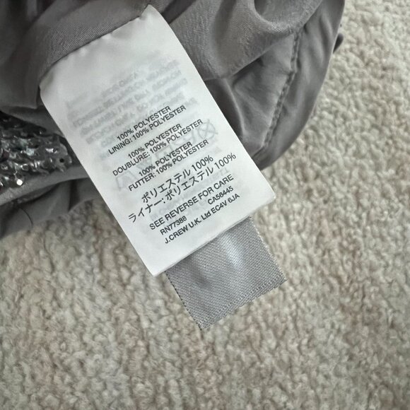 J. Crew Sequin Party Blouse Top With Black Bow in Back 4 - Picture 9 of 10